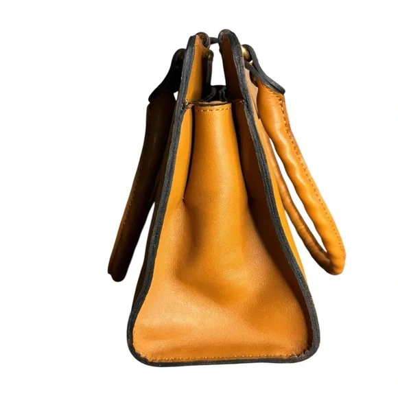 Patricia Nash Tan Leather Satchel Bag Butter Smooth Staple Western - Picture 4 of 14